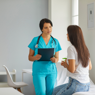 Nurse with adolescent patient at Cherry Creek Treatment Center